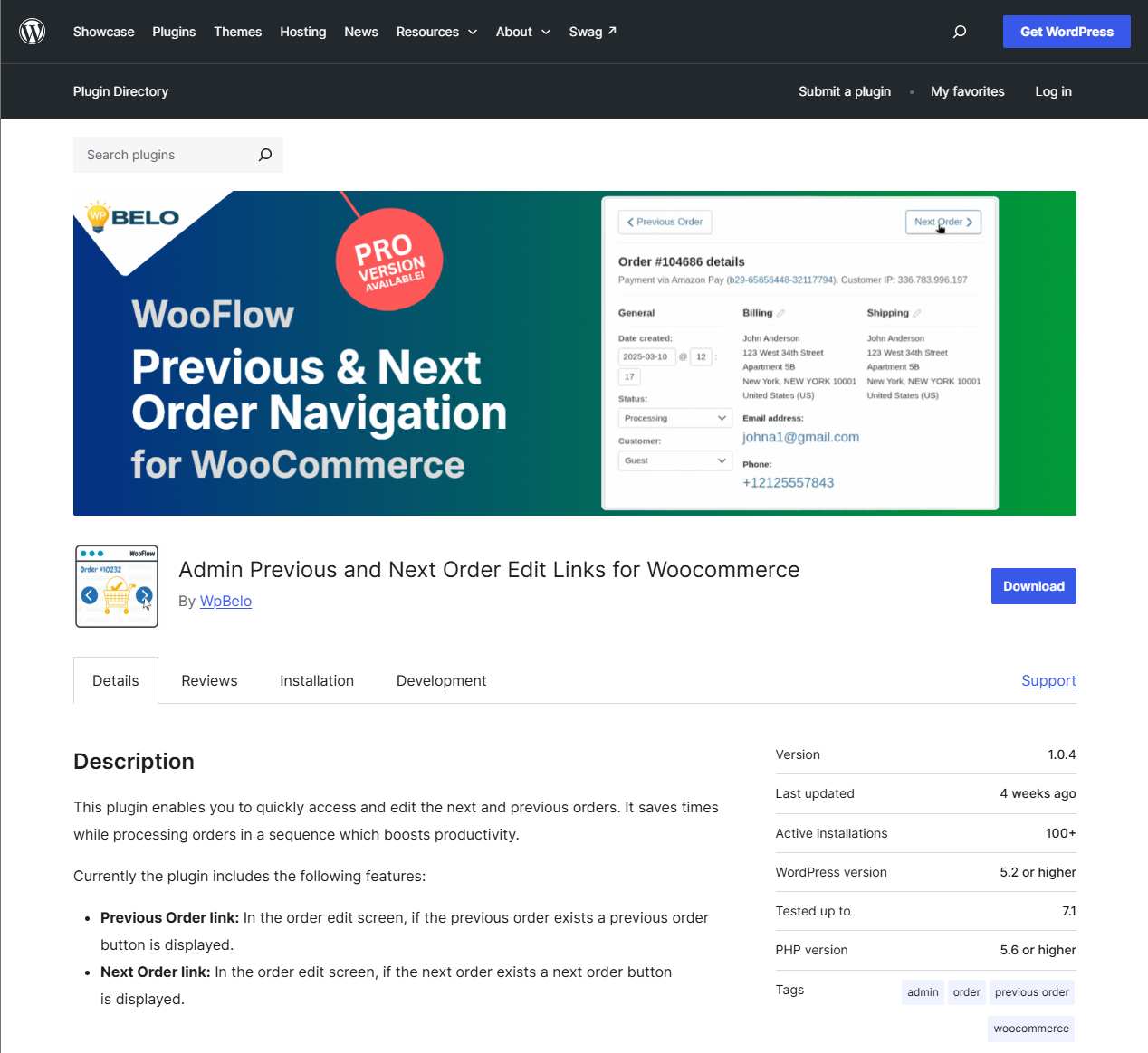 WooFlow WooCommerce WordPress plugin